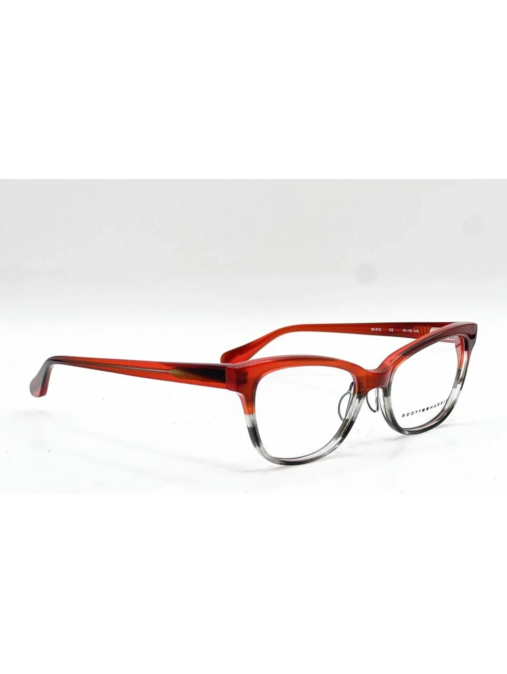 Scott Harris Sh-512 C2 Red Authentic Eyeglasses 51-18-140